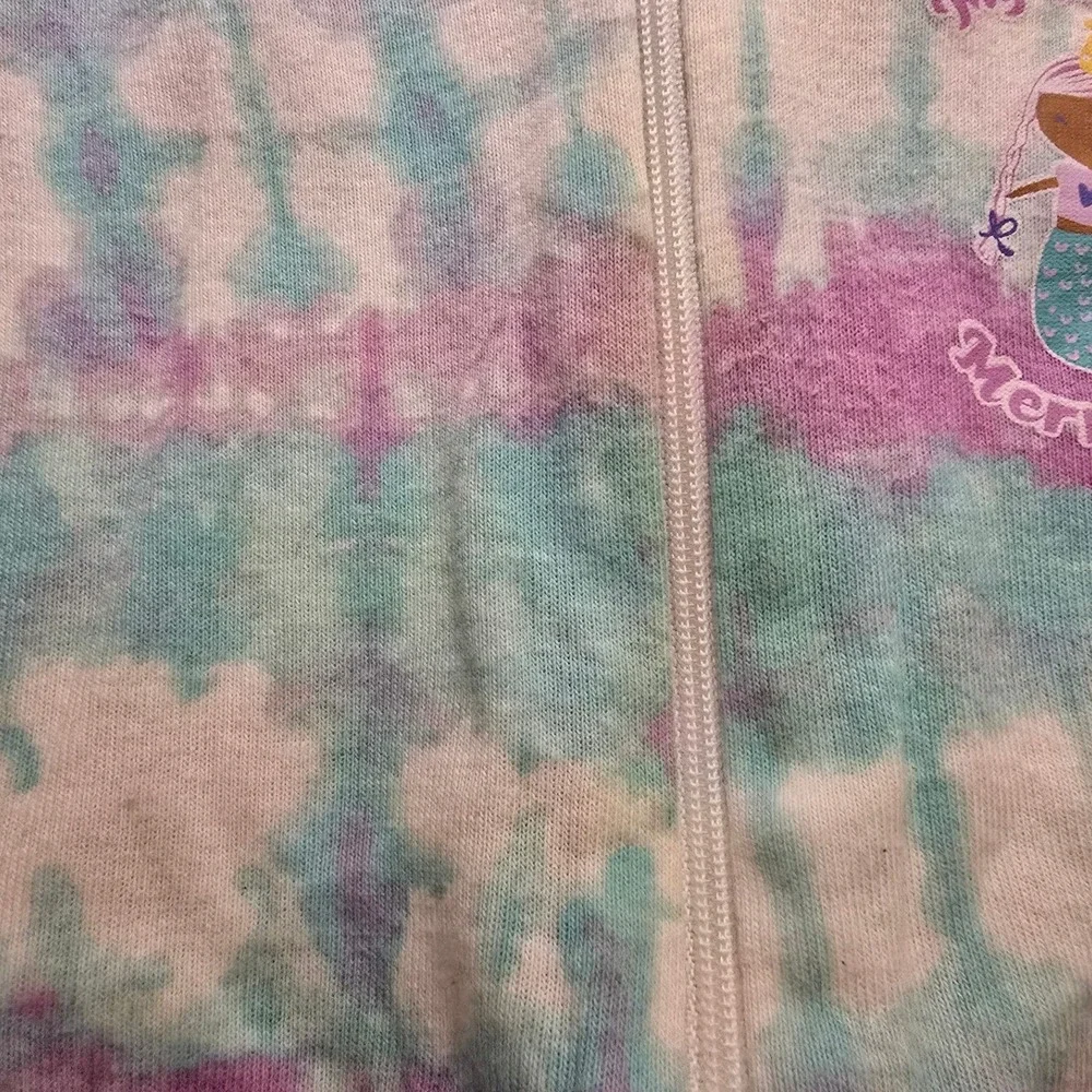 Bundles Baby Place Mermaid Romper Set 2pk Tie Dye Blue Purple 3-6M